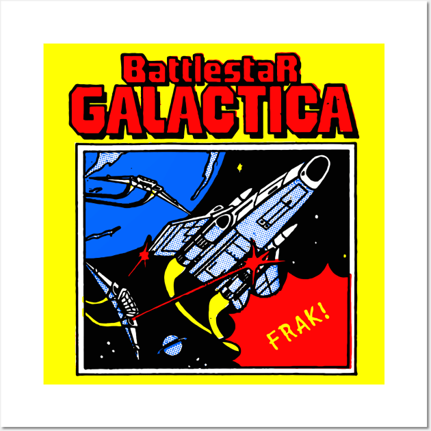 Battlestar Galactica Retro Comics Sticker Wall Art by katmargoli